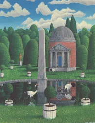 Templo, Chiswick House Gardens, 1989 (acrílico sobre linho)